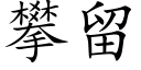 攀留 (楷体矢量字库)