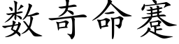 数奇命蹇 (楷体矢量字库)