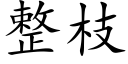 整枝 (楷体矢量字库)