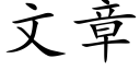 文章 (楷体矢量字库)