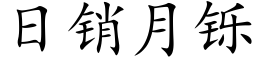 日銷月铄 (楷體矢量字庫)