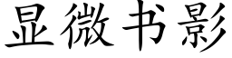 顯微書影 (楷體矢量字庫)