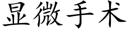 顯微手術 (楷體矢量字庫)