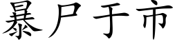 暴尸于市 (楷体矢量字库)