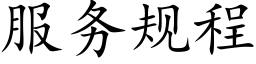 服務規程 (楷體矢量字庫)