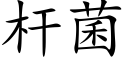 杆菌 (楷体矢量字库)