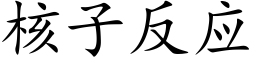 核子反应 (楷体矢量字库)