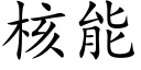 核能 (楷體矢量字庫)