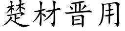 楚材晋用 (楷体矢量字库)