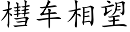 槥车相望 (楷体矢量字库)