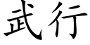 武行 (楷體矢量字庫)