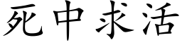 死中求活 (楷体矢量字库)