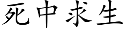 死中求生 (楷体矢量字库)