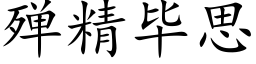 殚精畢思 (楷體矢量字庫)