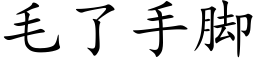 毛了手脚 (楷体矢量字库)