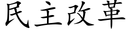 民主改革 (楷体矢量字库)