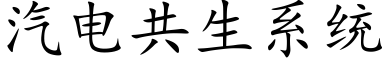 汽電共生系統 (楷體矢量字庫)