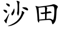 沙田 (楷體矢量字庫)