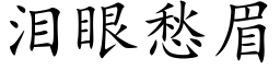 淚眼愁眉 (楷體矢量字庫)