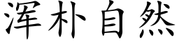 浑朴自然 (楷体矢量字库)