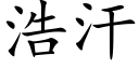 浩汗 (楷体矢量字库)