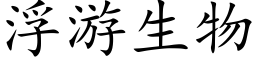 浮游生物 (楷体矢量字库)