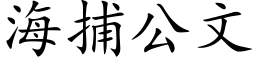 海捕公文 (楷体矢量字库)