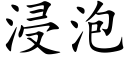 浸泡 (楷體矢量字庫)