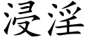 浸淫 (楷体矢量字库)