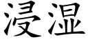 浸湿 (楷体矢量字库)