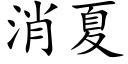 消夏 (楷体矢量字库)