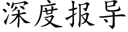 深度報導 (楷體矢量字庫)