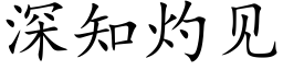 深知灼见 (楷体矢量字库)