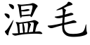 温毛 (楷体矢量字库)