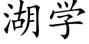 湖学 (楷体矢量字库)