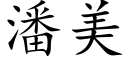 潘美 (楷體矢量字庫)