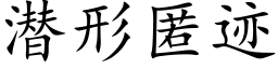 潜形匿迹 (楷体矢量字库)