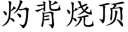 灼背燒頂 (楷體矢量字庫)