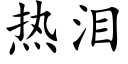 热泪 (楷体矢量字库)