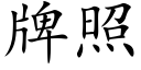 牌照 (楷体矢量字库)