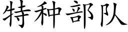 特种部队 (楷体矢量字库)