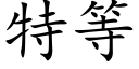 特等 (楷體矢量字庫)