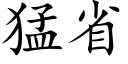 猛省 (楷体矢量字库)