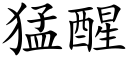 猛醒 (楷體矢量字庫)