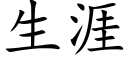 生涯 (楷體矢量字庫)