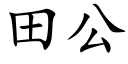 田公 (楷体矢量字库)