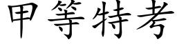 甲等特考 (楷體矢量字庫)