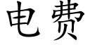 電費 (楷體矢量字庫)