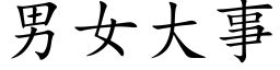 男女大事 (楷體矢量字庫)