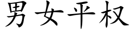 男女平权 (楷体矢量字库)